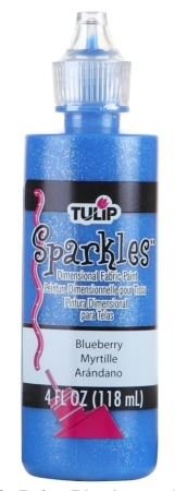 Tulip Sparkles Dimensional Fabric Paint 118 ml Blueberry