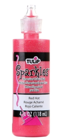 Tulip Sparkles Dimensional Fabric Paint 118 ml Red Hot