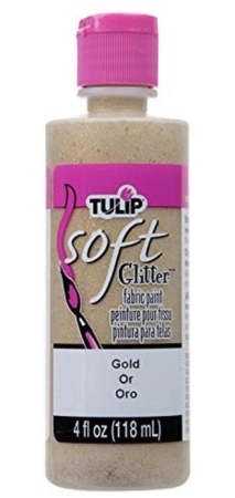 Tulip Glitter Brush-on Fabric Paint 118 ml Gold