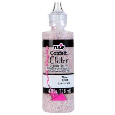 Tulip Glitter Dimensional Fabric Paint 118 ml Confetti Flare