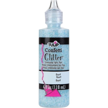 Tulip Glitter Dimensional Fabric Paint 118 ml Confetti Surf