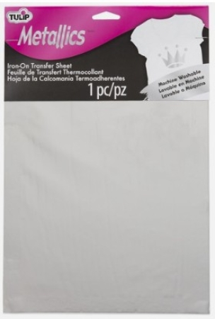 Tulip Iron-On Transfer Sheets Metallics Silver