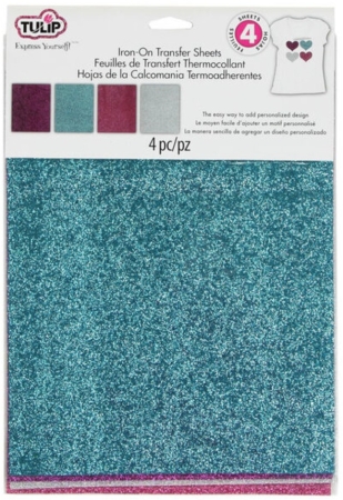 Tulip Iron-On Transfer Sheets Fahion Glitter Multi  Urban