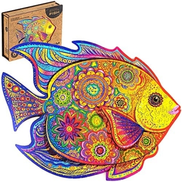 Unidragon Holz Puzzle "S" 106 Teile Shining Fish