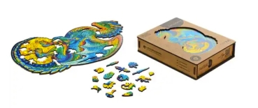 Unidragon Holz Puzzle "M" 183 Teile Guarding Dragon