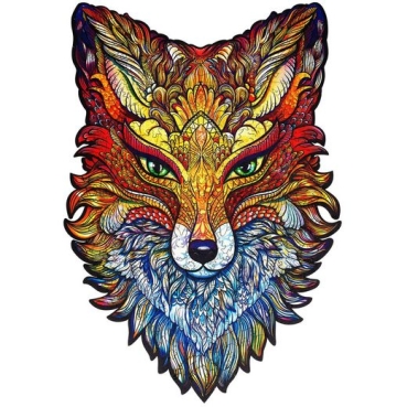 Unidragon Holz Puzzle "M" 197 Teile Fiery Fox