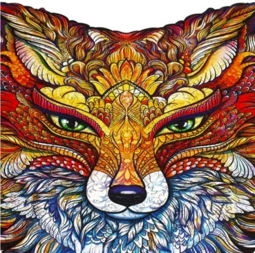 Preview: Unidragon Holz Puzzle "M" 197 Teile Fiery Fox