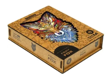 Unidragon Holz Puzzle "M" 197 Teile Fiery Fox
