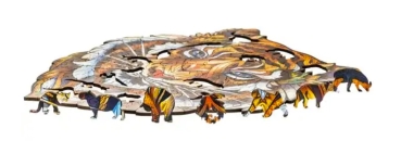 Unidragon Holz Puzzle "L" 273 Teile  Lovely Tiger