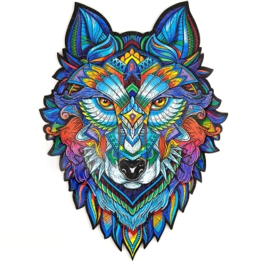 Unidragon Holz Puzzle "M" 185 Teile Majestic Wolf