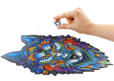 Preview: Unidragon Holz Puzzle "S" 99 Teile Majestic Wolf
