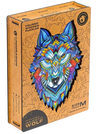 Unidragon Holz Puzzle "L" 310 Teile Majestic Wolf