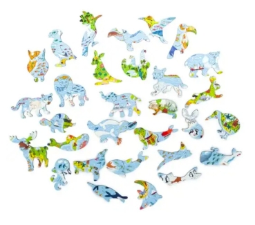 Preview: Unidragon Holz Puzzle 100 Teile Kids World Map