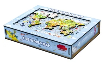 Unidragon Holz Puzzle 100 Teile Kids World Map
