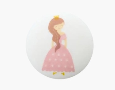 UNION Polyesterknopf Öse Prinzessin 18 mm weiß