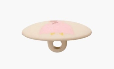 Preview: UNION Polyesterknopf Öse Prinzessin 18 mm beige
