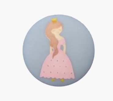 UNION Polyesterknopf Öse Prinzessin 18 mm hellgrau