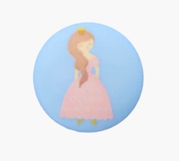 UNION Polyesterknopf Öse Prinzessin 18 mm hellblau