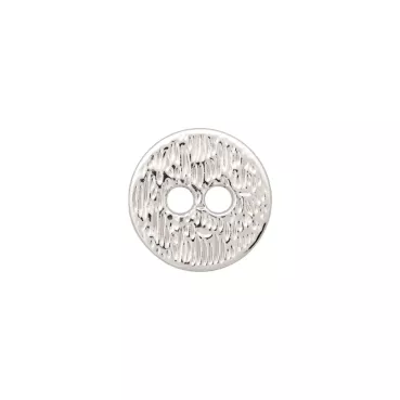 Metallknopf mit 2 Löchern 12 mm silber