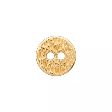 Metallknopf mit 2 Löchern 12 mm gold