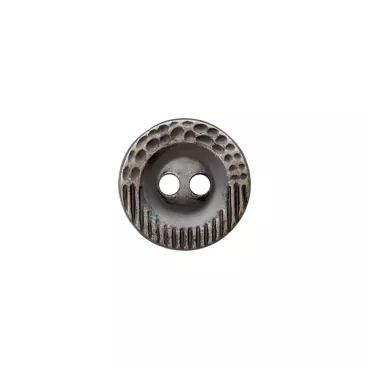 Metallknopf mit 2 Löchern 12 mm titan