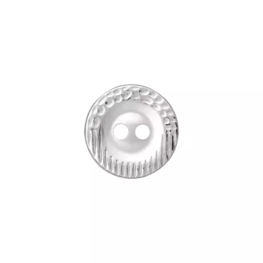 Metallknopf mit 2 Löchern 12 mm silber