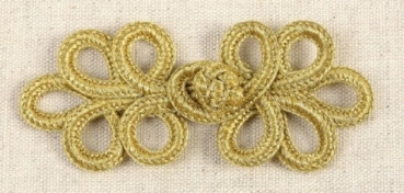 Posamentenverschluß 2 Stück gold 3 x 8 cm