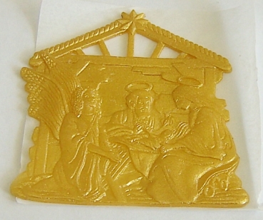 Wachsbild geprägt Heilige Familie gold