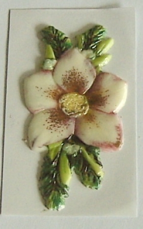 Wachsbild Weihnachten Blumen