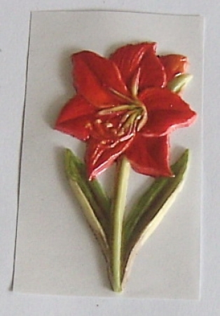 Wachsbild Weihnachten Blumen