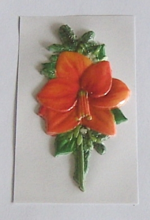 Wachsbild Weihnachten Blumen