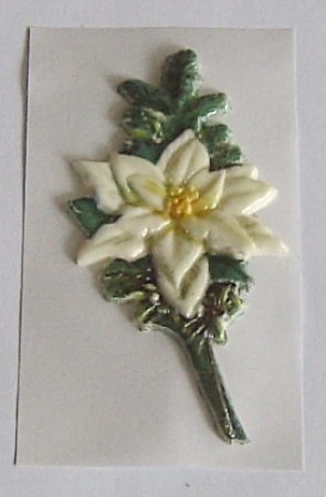 Wachsbild Weihnachten Blumen