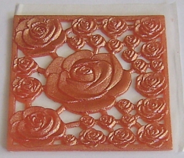 Wachsbild Blüten dunkleres lachs