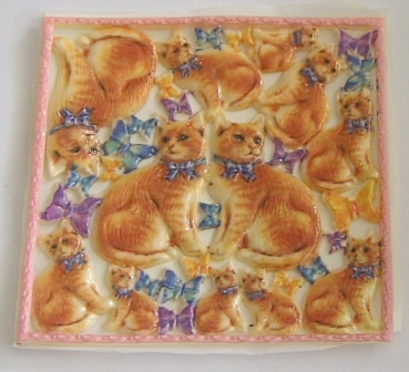 Wachsbild Katzen