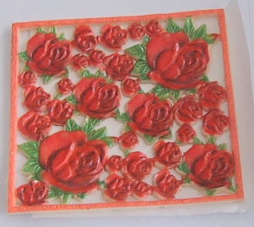 Wachsbild Rosen