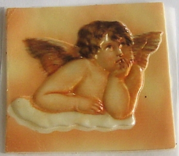 Wachsbild ca. 6,8 x 6,8 cm