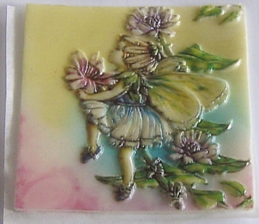 Wachsbild ca. 6,8 x 6,8 cm