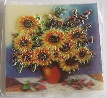 Wachsbild ca. 6,8 x 6,8 cm