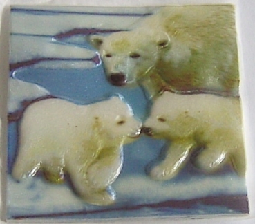 Wachsbild ca. 6,8 x 6,8 cm