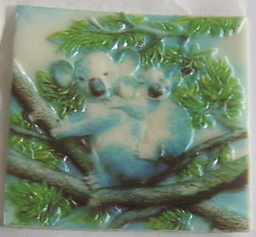 Wachsbild ca. 6,8 x 6,8 cm