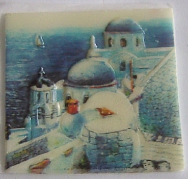 Wachsbild ca. 6,8 x 6,8 cm