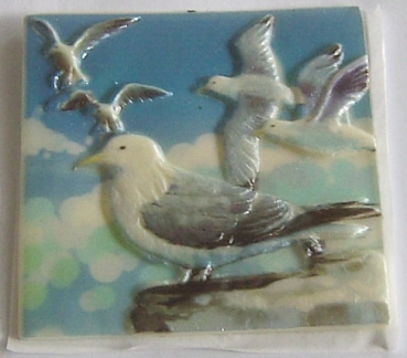Wachsbild ca. 6,8 x 6,8 cm