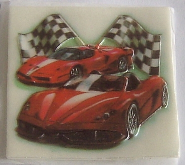 Wachsbild ca. 6,8 x 6,8 cm