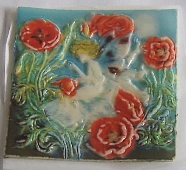 Wachsbild ca. 6,8 x 6,8 cm