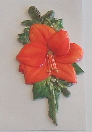 Wachsbild Blüte