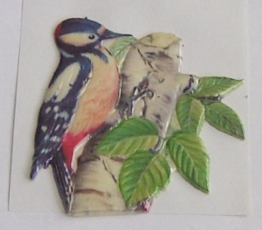 Wachsbild Vogel