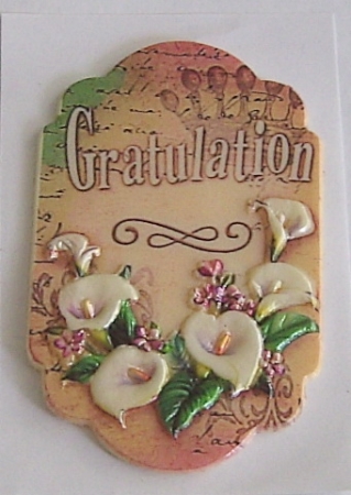Wachsbild Gratulation