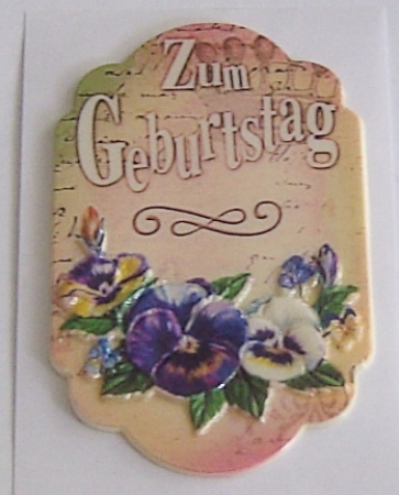 Wachsbild Zum Geburtstag