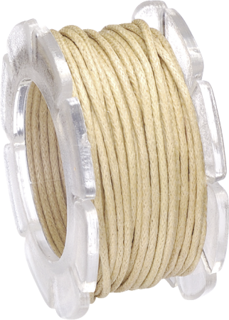 Wachskordel 1 mm 5 Meter natur