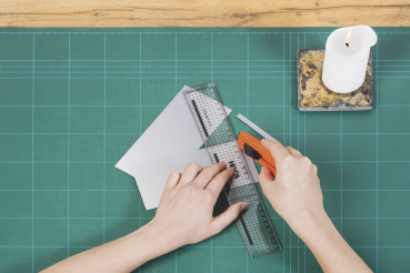 Preview: Knorr Prandel Wachsplatte 17,5 x 8 cm matt goldfarben